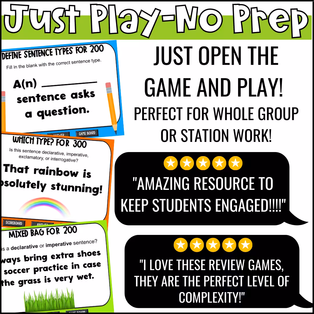 Types of Sentences Game Show (11)