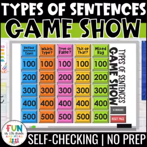 Types of Sentences Game Show