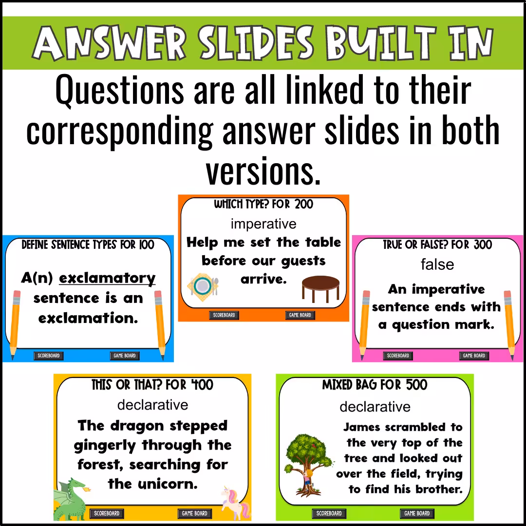 Types of Sentences Game Show (9)