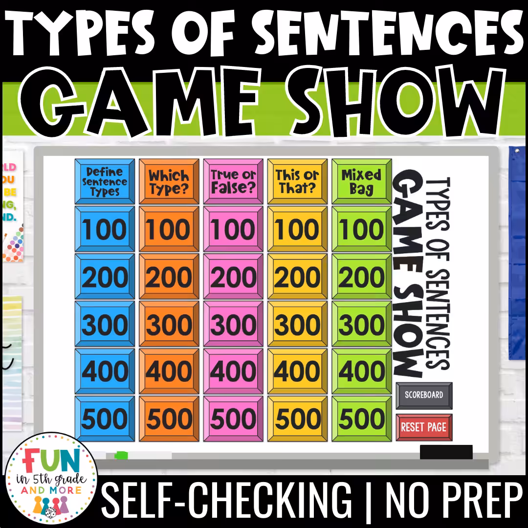 Types of Sentences Game Show