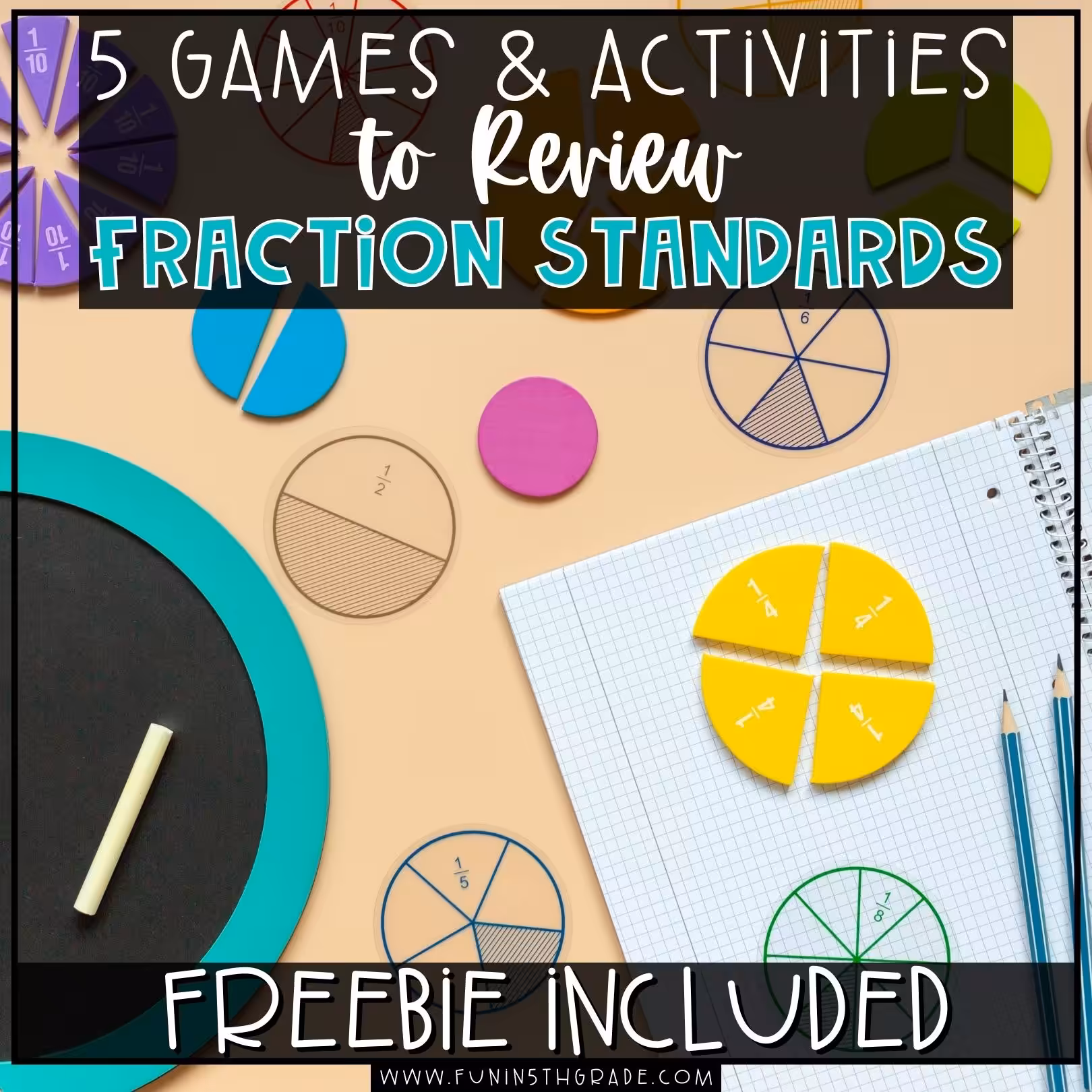 5 Fraction Games and Activities for Reviewing Fraction Standards Blog Image