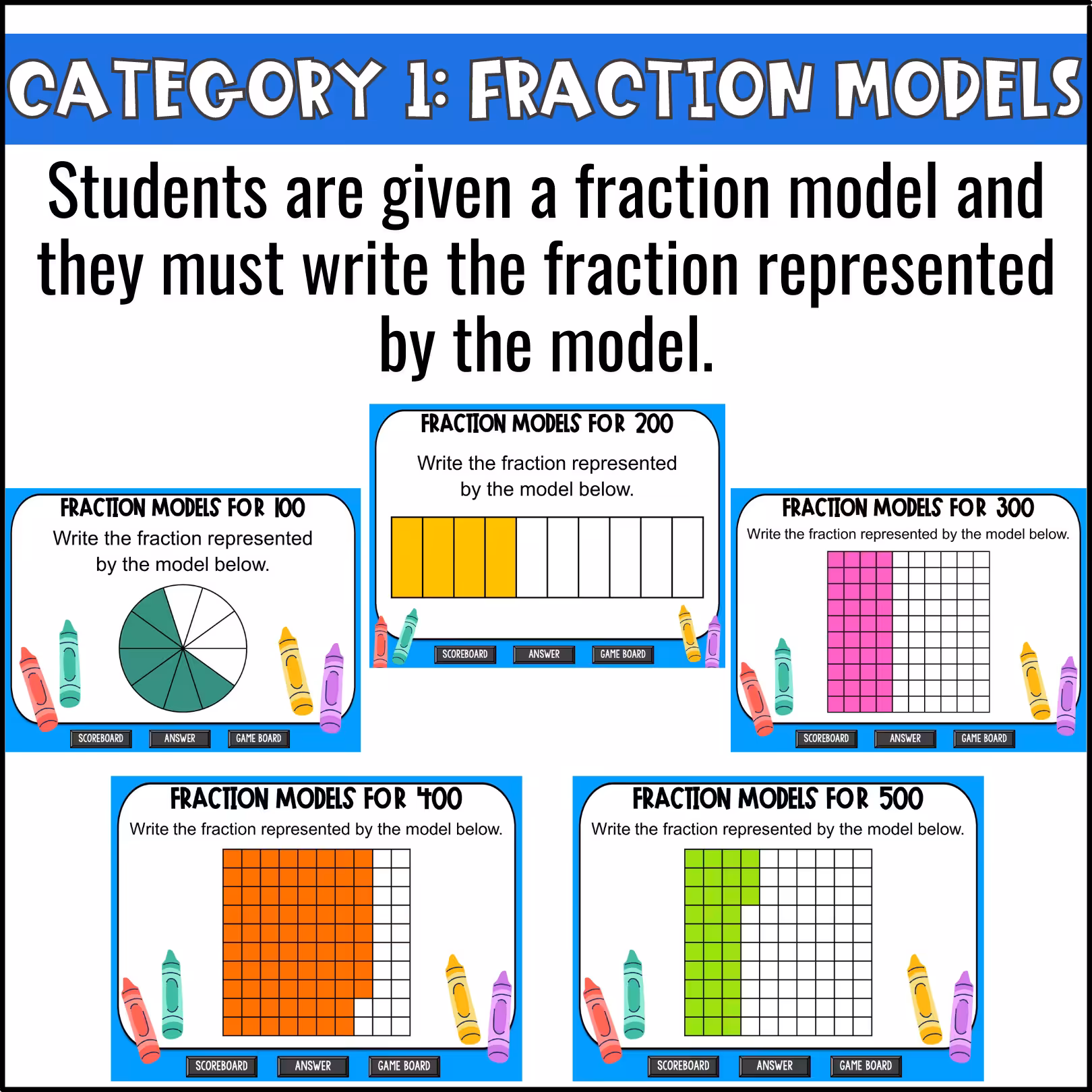 Fractions of 10 and 100 Game Show (4)
