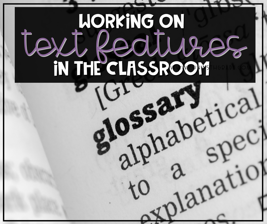 Working on text features in the classroom facebook image