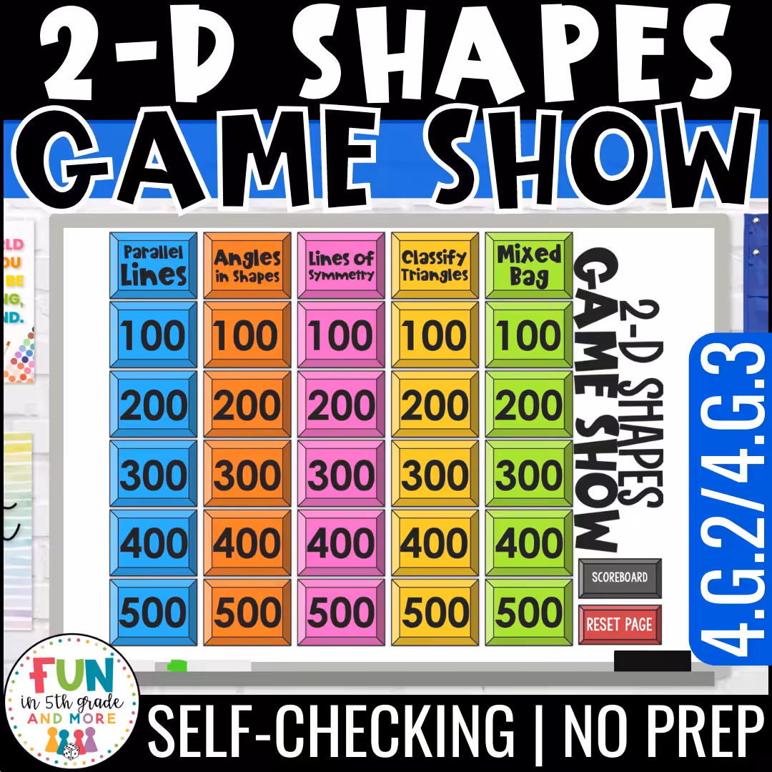 2D Shapes Game Show