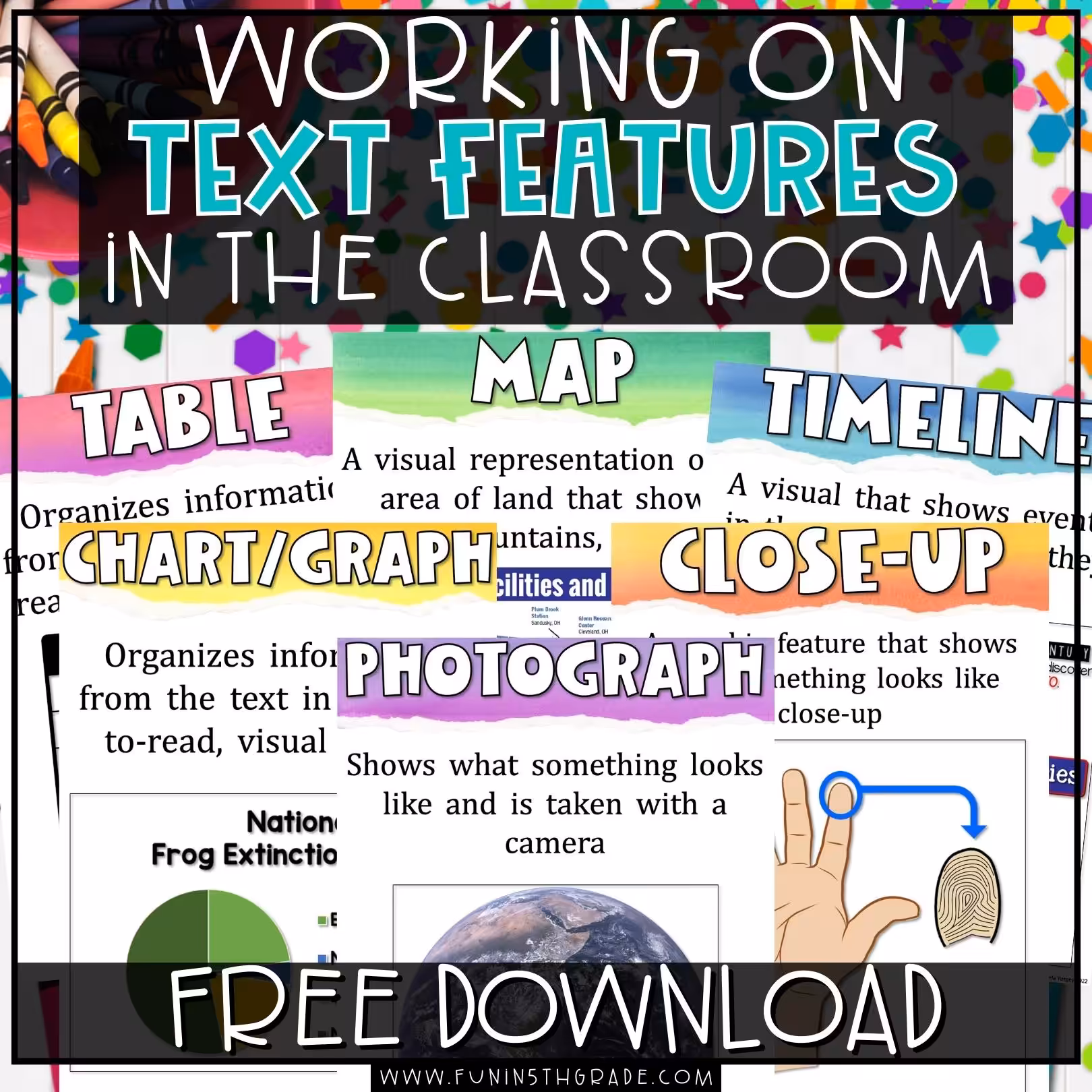 Working on text features in the classroom blog image