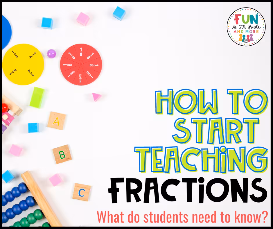 How to start teaching fractions Facebook image
