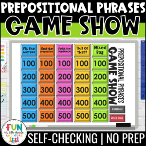 Prepositional Phrases Game Show