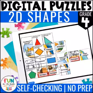 2D Shapes Math Review Puzzles