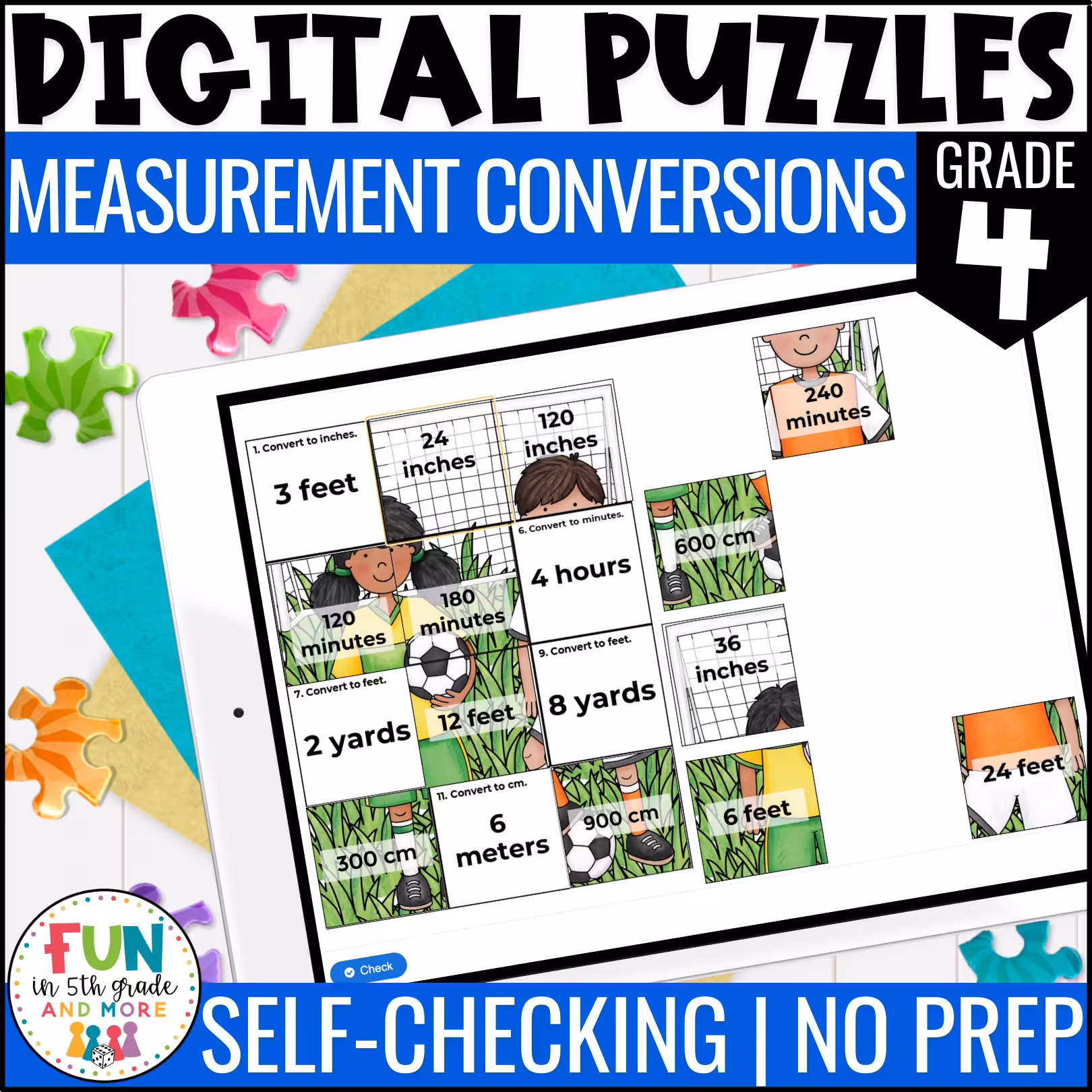 Measurement Conversions Math Review Puzzles
