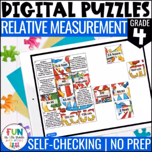 Relative Measurement Math Review Puzzles