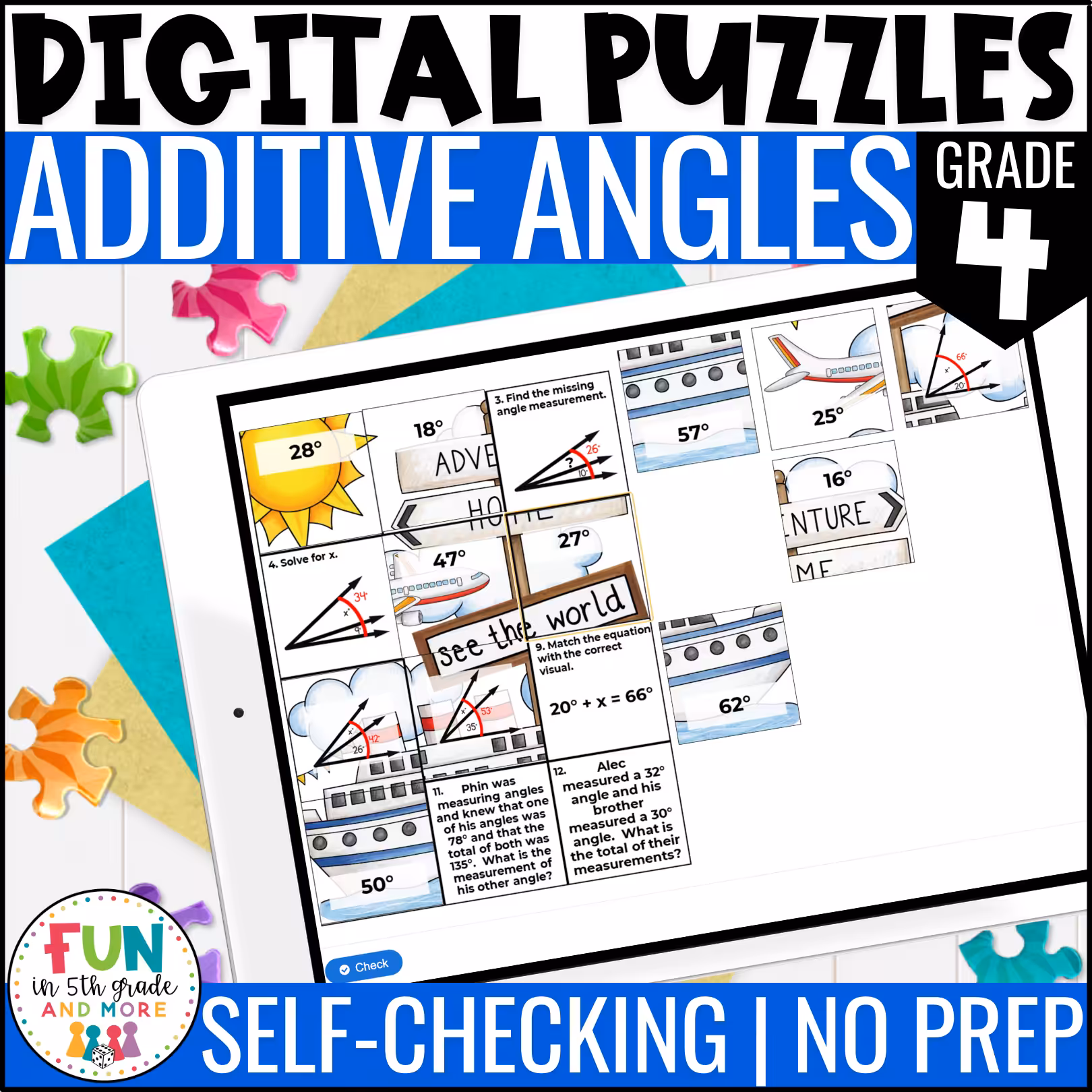 Additive Angles Math Review Puzzles