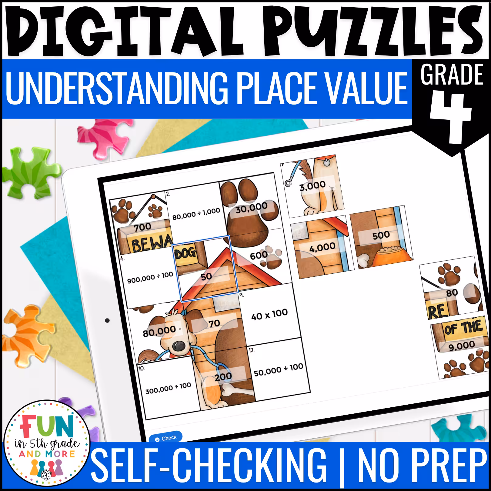 Place Value Math Review Puzzles