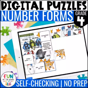 Number Forms Math Review Puzzles