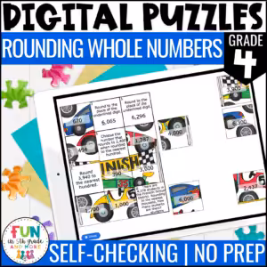 Rounding Whole Numbers Math Review Puzzles