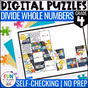 Divide Whole Numbers Math Review Puzzles