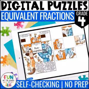 Equivalent Fractions Math Review Puzzles