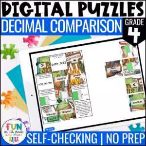 Decimal Comparisons Math Review Puzzles