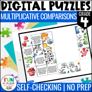 Multiplicative Comparisons Math Review Puzzles
