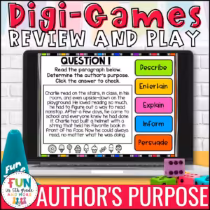 Author's Purpose Digital Review Game