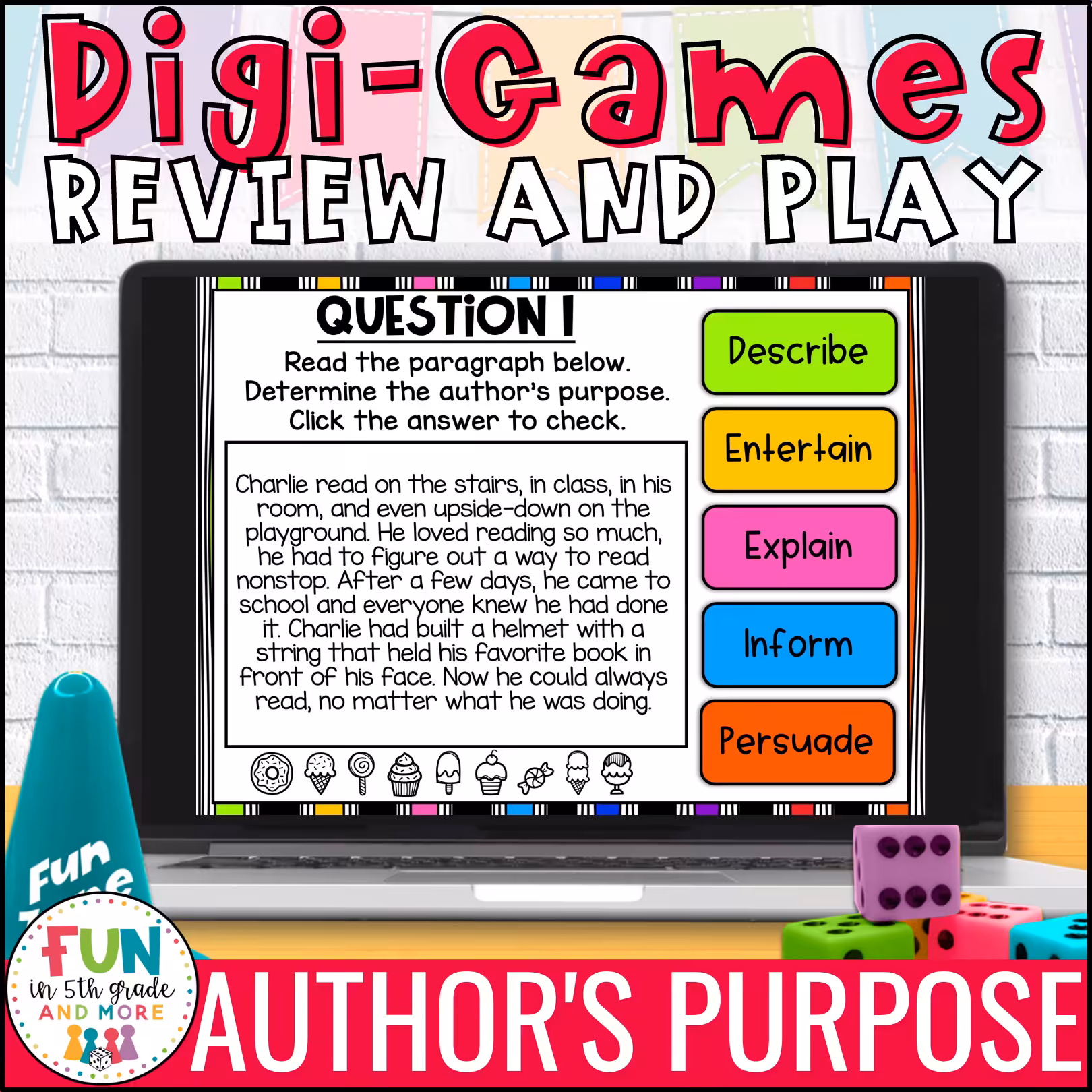 Author's Purpose Digital Review Game