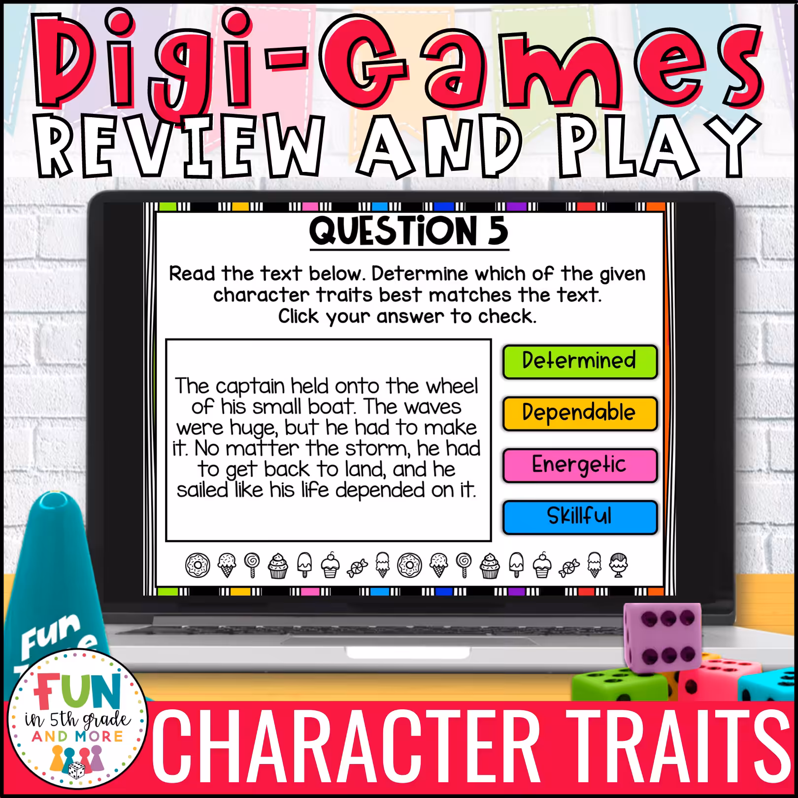 Character Traits Digital Review Game