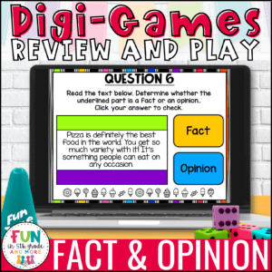 Fact and Opinion Digital Review Game