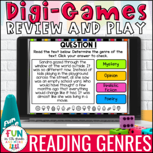 Reading Genres Digital Review Game
