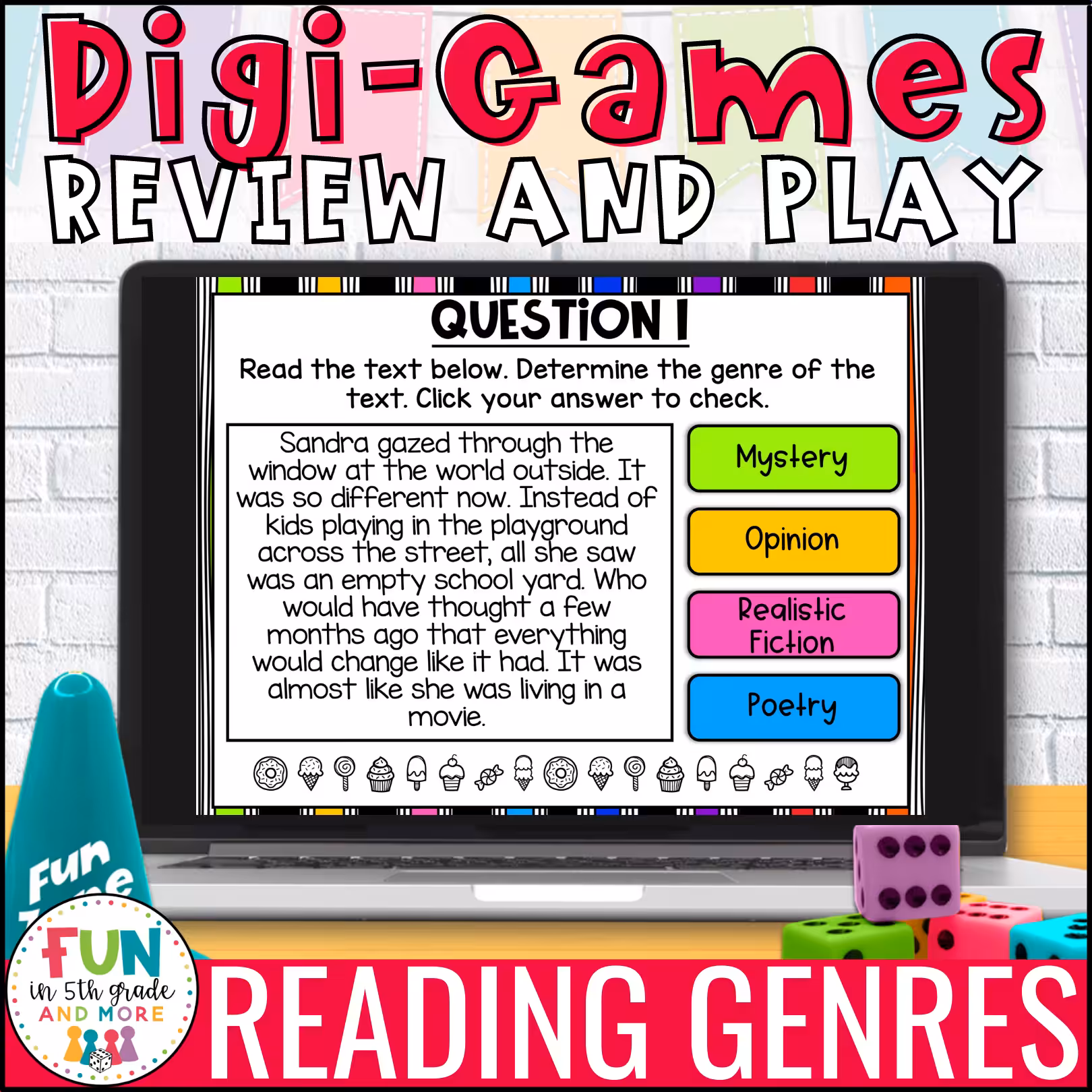 Reading Genres Digital Review Game
