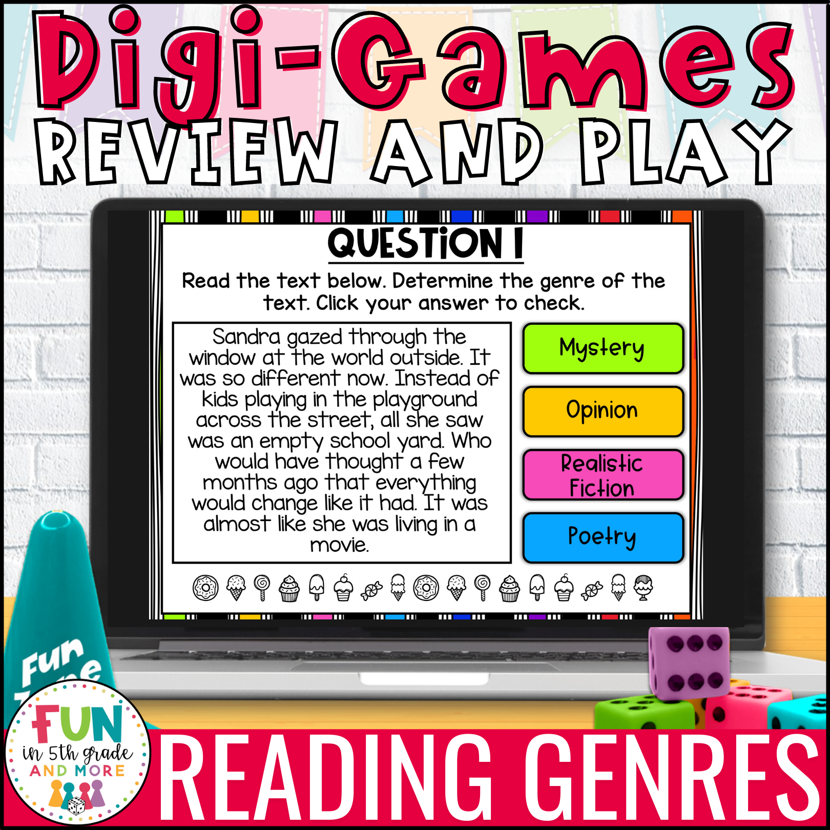 Reading Genres Digital Review Game and Interactive Activity - Fun in 5th  Grade & MORE