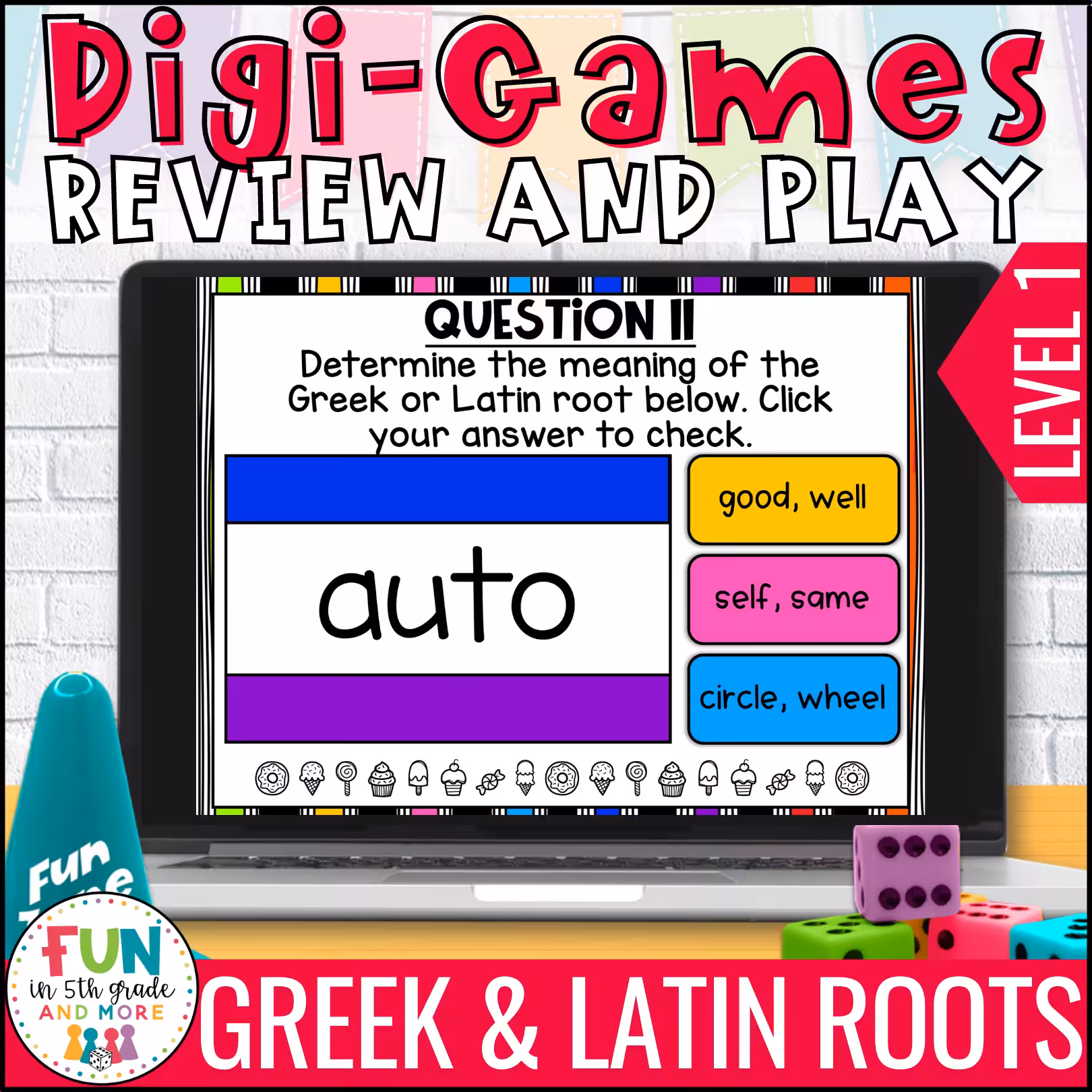 Greek and Latin Roots Digital Review Game