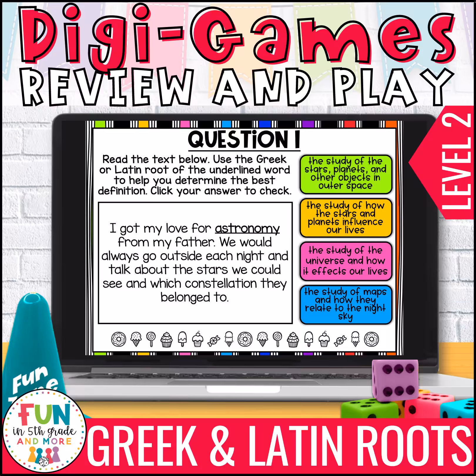 Greek and Latin Roots Digital Review Game