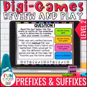 Prefix and Suffix Digital Review Game