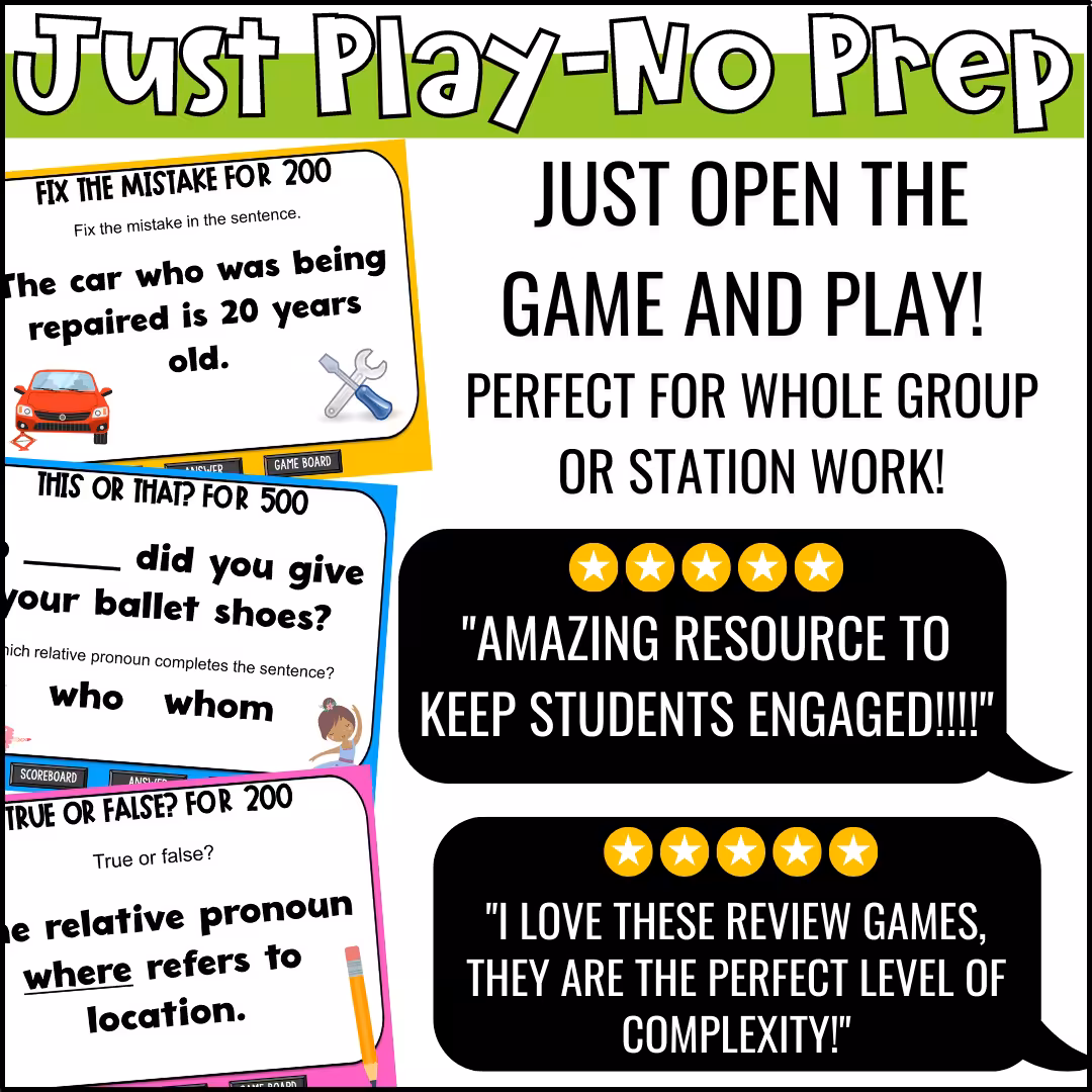 Relative Pronouns Game Show (11)