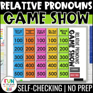 Relative Pronouns Game Show