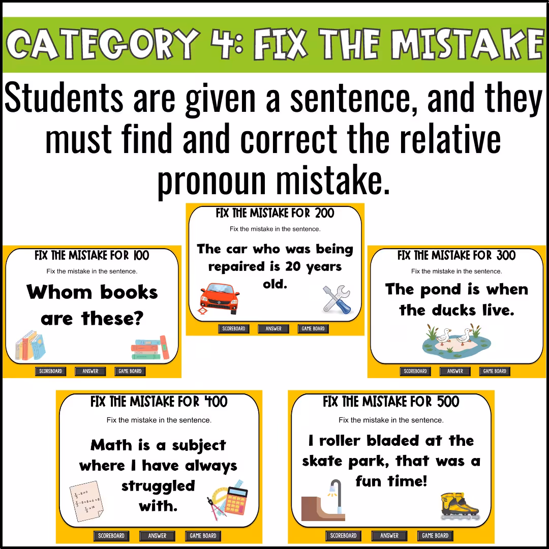 Relative Pronouns Game Show (7)
