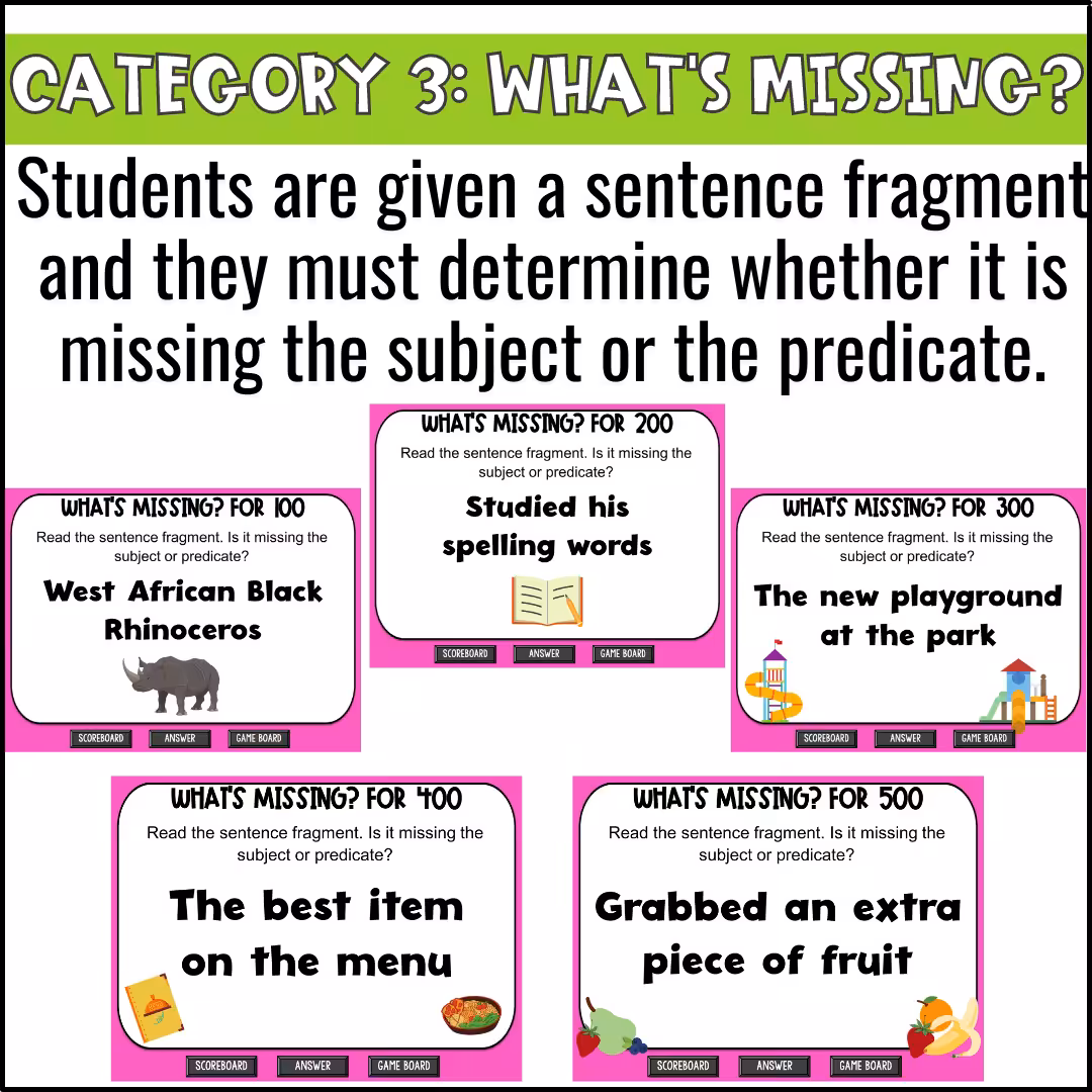 Subject and Predicate Game Show (6)