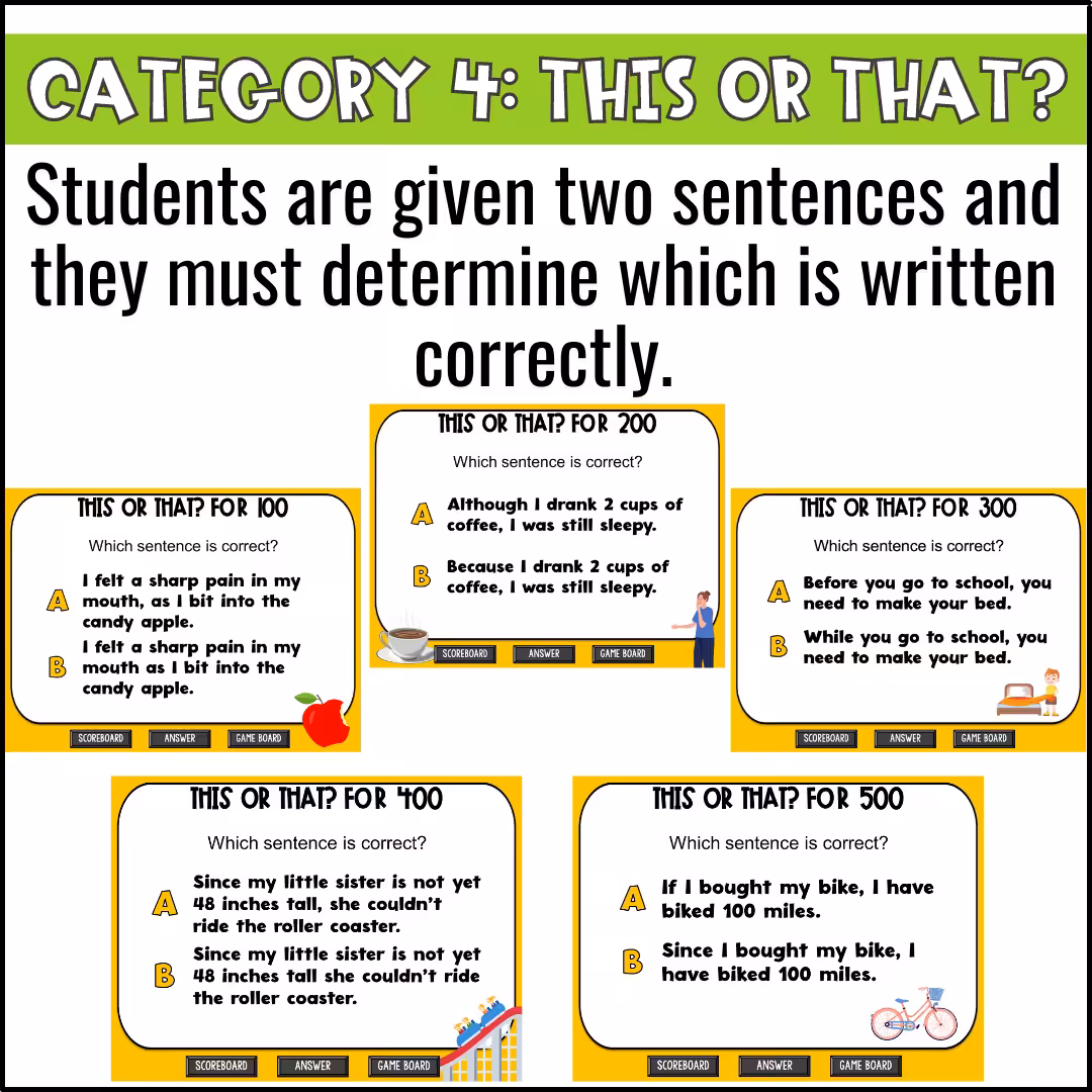 Subordinating Conjunctions Game Show (7)