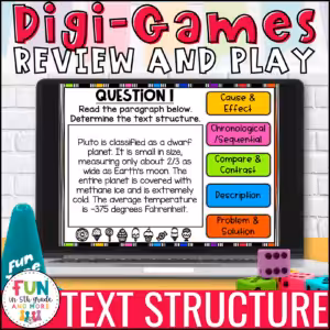 Nonfiction Text Structure Digital Review Game