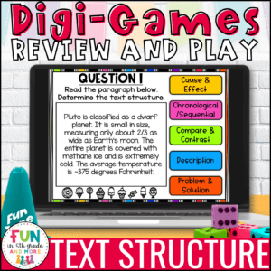 Nonfiction Text Structure Digital Review Game