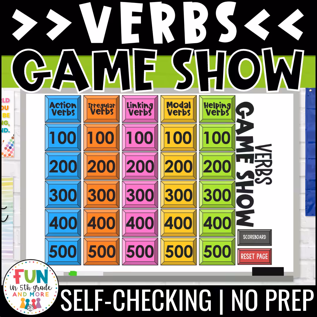 Types of Verbs Game Show