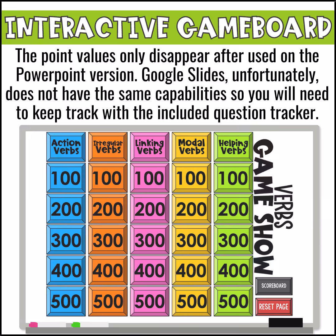 Verbs Game Show (3)