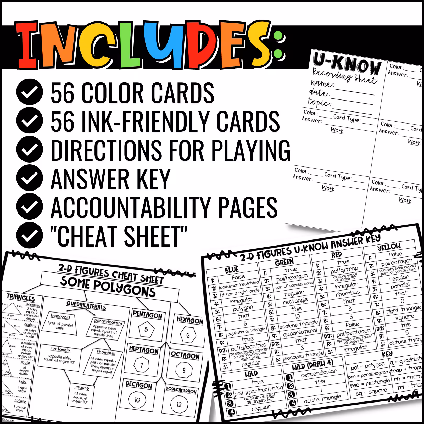 2D Figures U-Know Math Review Game (4)
