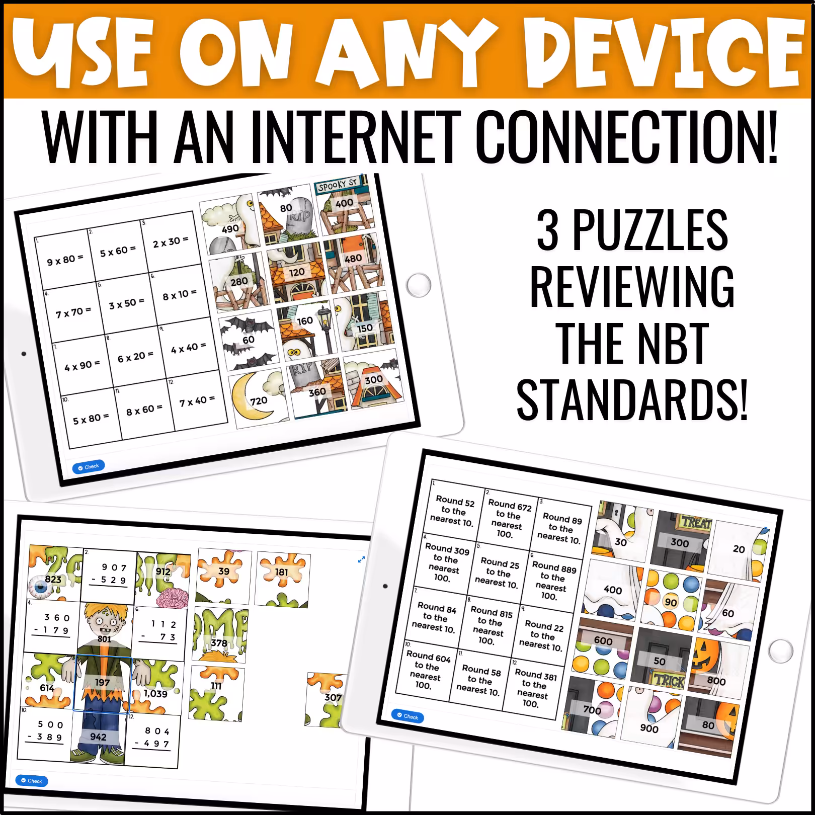 3rd Grade Halloween Review Digital Puzzles (2)