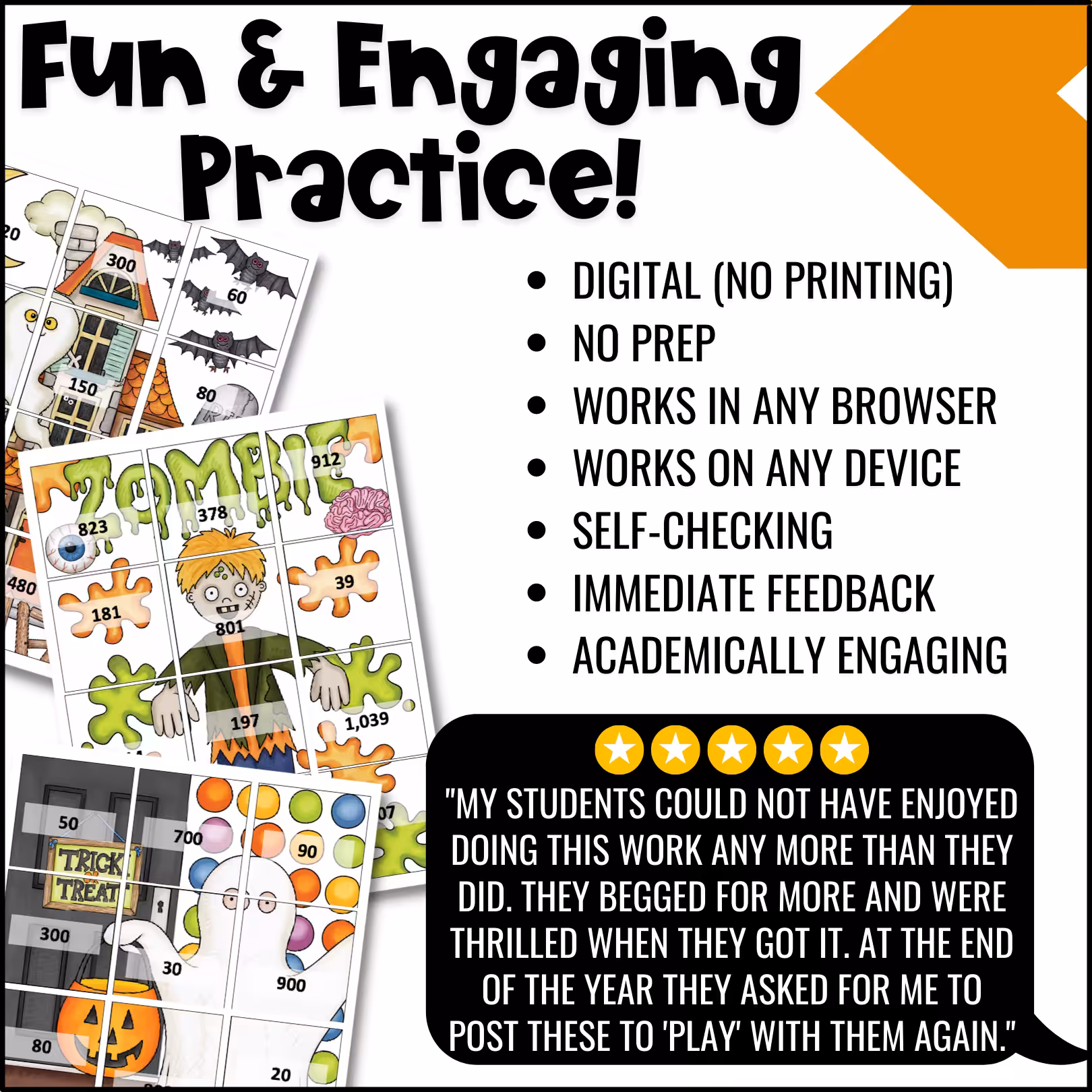 3rd Grade Halloween Review Digital Puzzles (4)