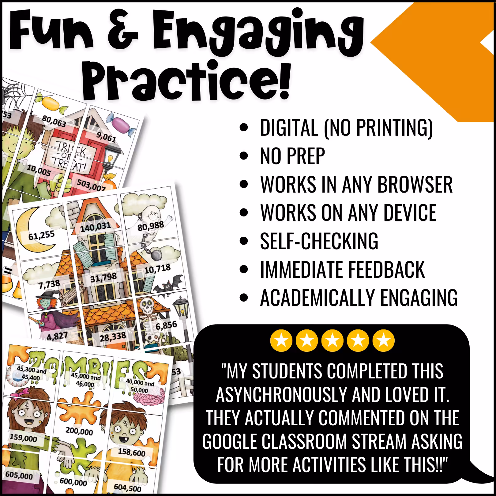 4th Grade Halloween Review Digital Puzzles (4)
