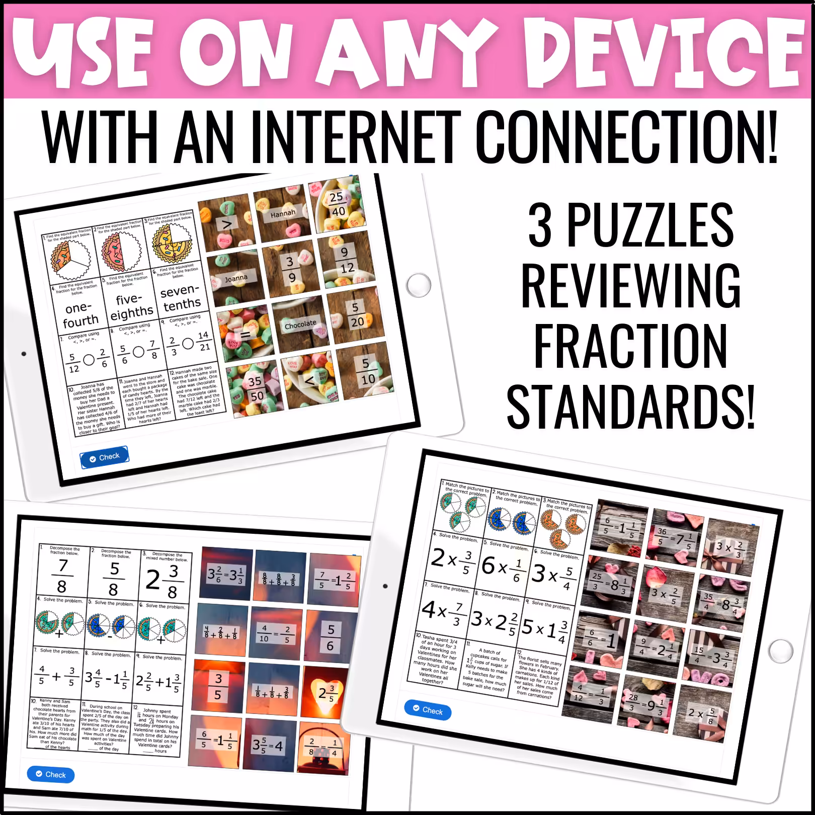 4th Grade Valentine Review Digital Puzzles (2)
