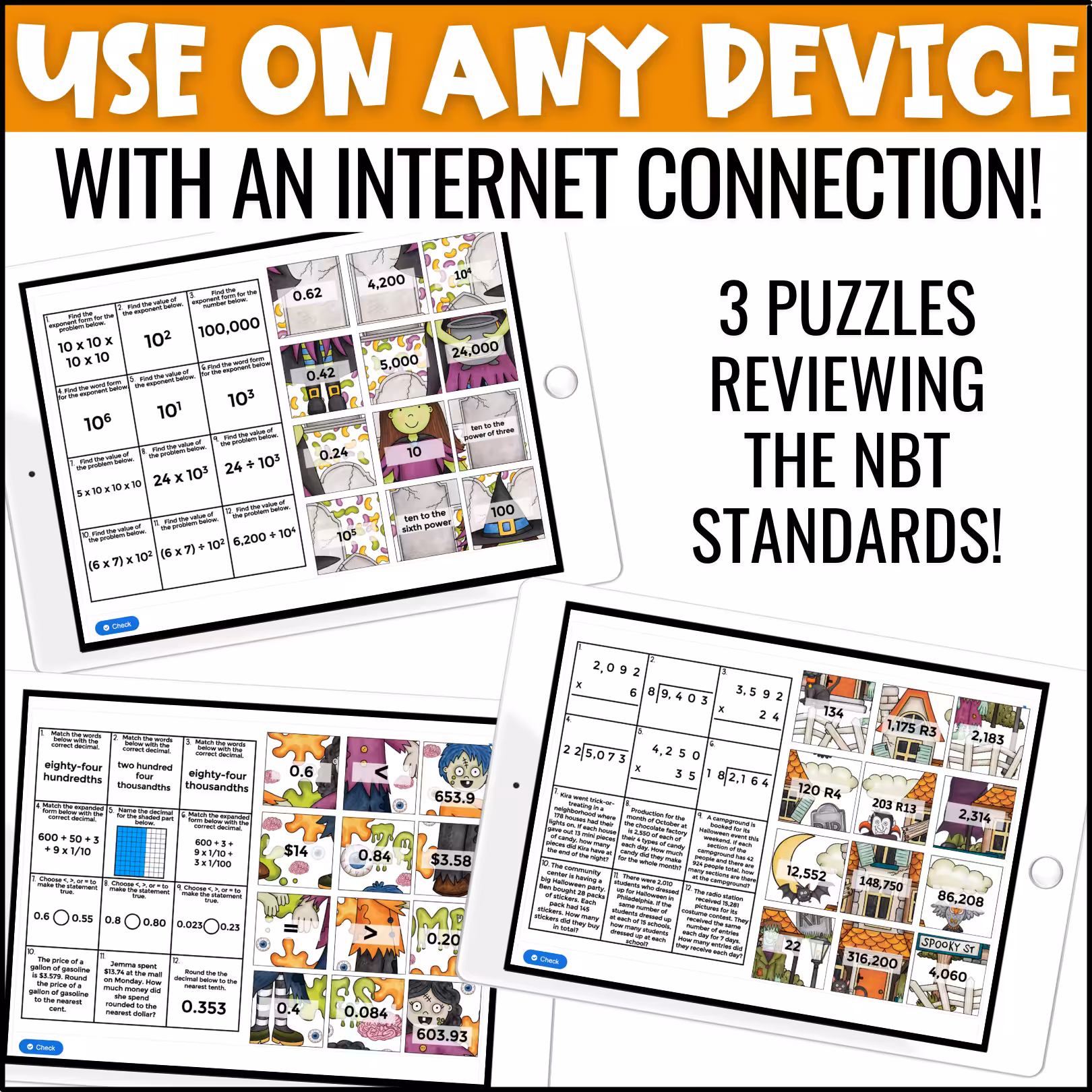 5th Grade Halloween Review Digital Puzzles (2)