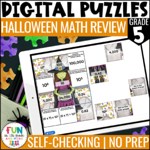 5th Grade Halloween Math Puzzles
