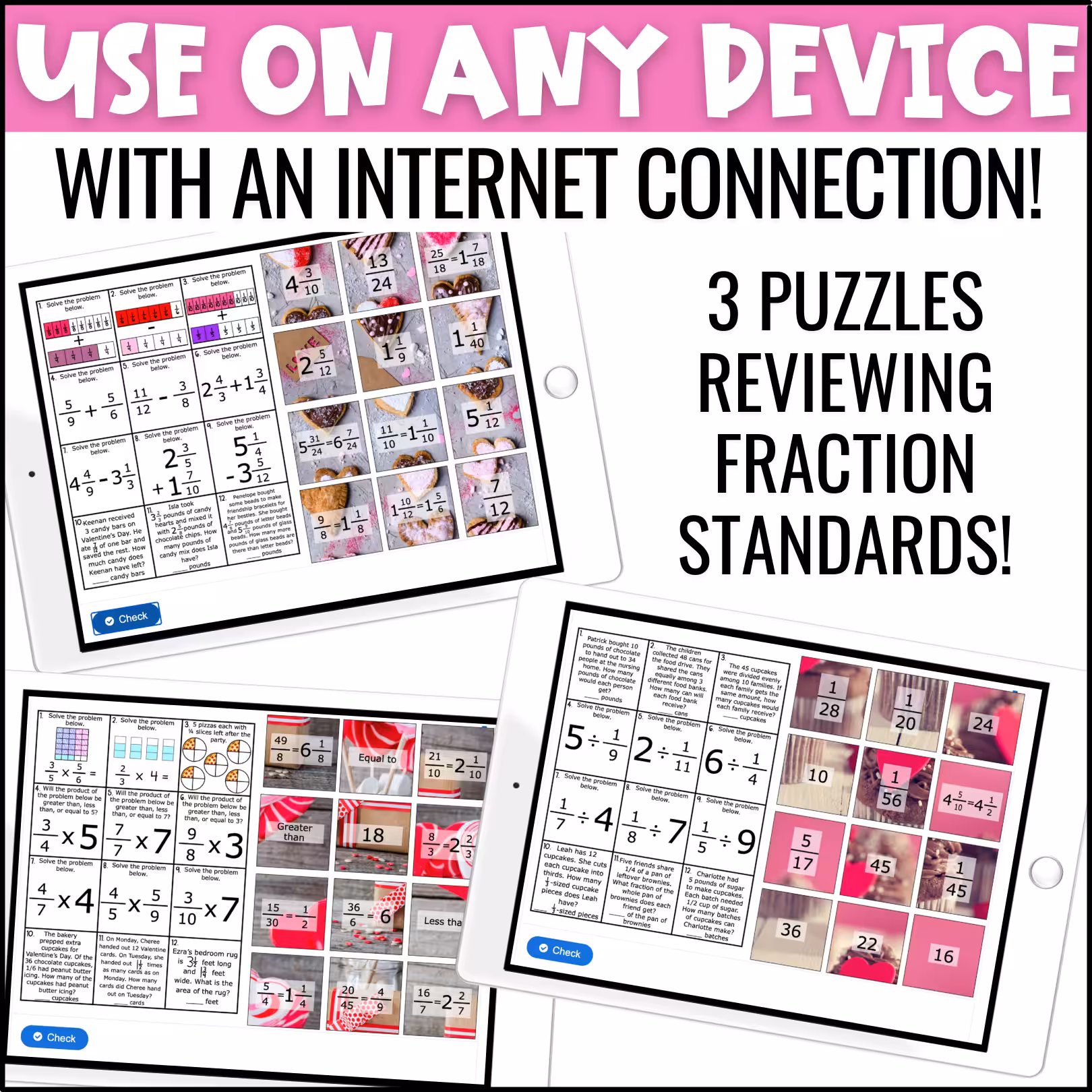 5th Grade Valentine Review Digital Puzzles (2)