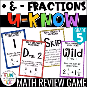U-Know Add and Subtract Fractions Game